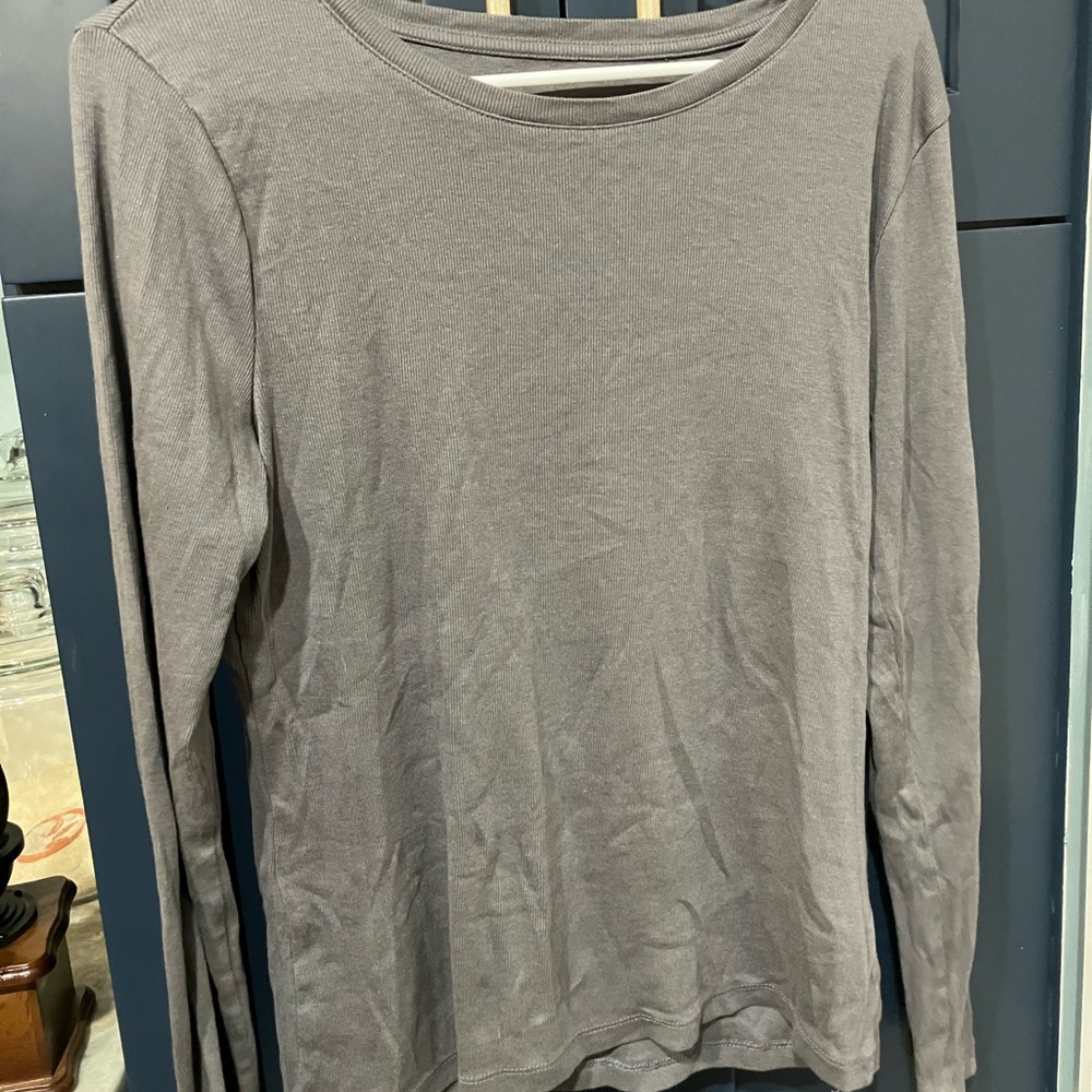 Women's Gray Long Sleeve Shirt